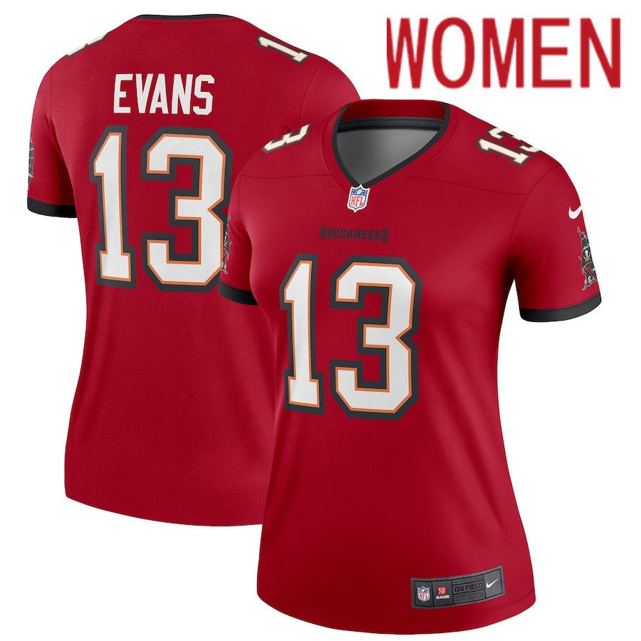Women Tampa Bay Buccaneers 13 Mike Evans Nike Red Player Legend NFL Jersey